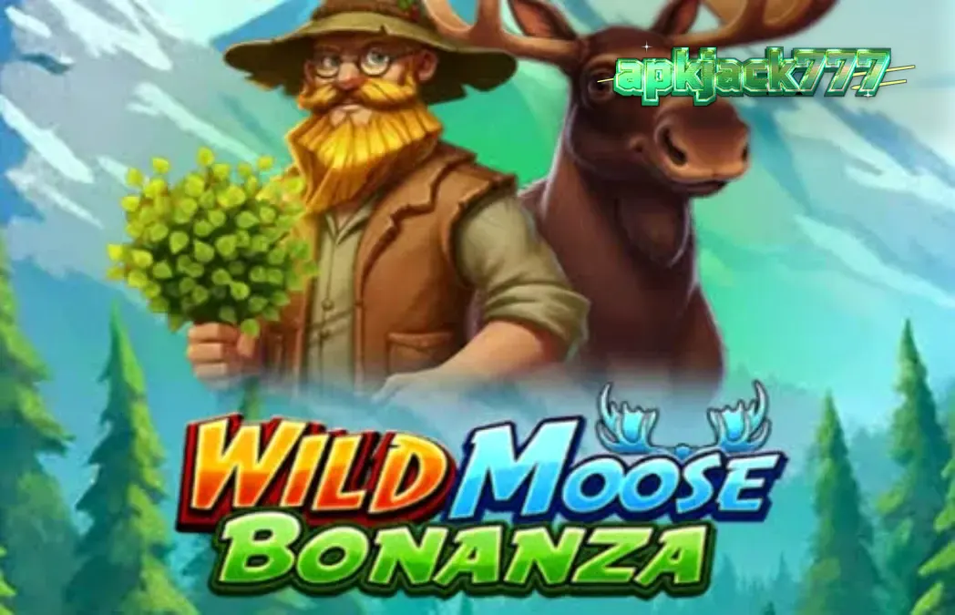 Tampilan visual slot Wild Moose Bonanza dengan latar belakang hutan dan simbol satwa.